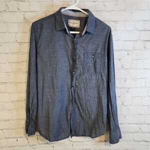 Men's Flag & Anthem longsleeve button-down shirt, size Medium